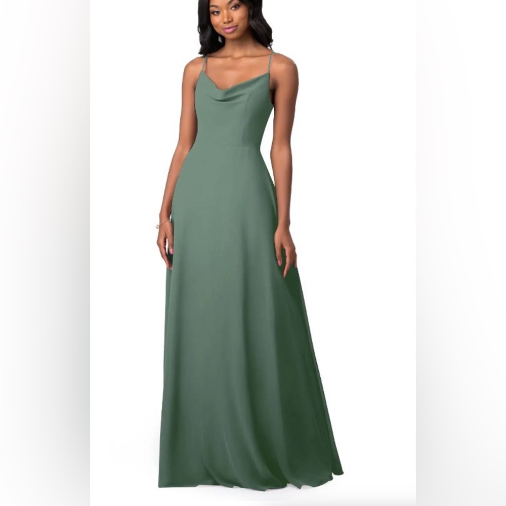 Azazie Daenerys Eucalyptus dress